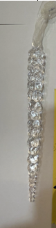 Christmas icicle acrylic, 10 pcs